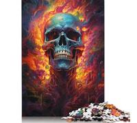Jigsaw 尺寸 Pieces for Adults Psychedelic Strange Skeleton Jigsaw Puzzle for Adults Wooden Puzzles Home Decor 1000pcs (75x50cm)