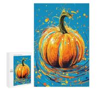 Jigsaw 1000 PCS Autumn Pumpkin Art Print Jigsaw Puzzles for Adults Improve Memory Challenging To Complete Christmas Birthday Gifts 1000 PCS