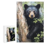 Jigsaw 1000 PCS Black Bear in Tree Jigsaw Puzzles for Teenagers Improve Memory Educational Challenge Gifts for Friends And Family 1000 PCS