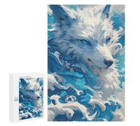 Jigsaw 1000 PCS Blue-Eyed Arctic Wolf Puzzle For Teenagers Enhance Memory Train Your Brain And Hands Addictive Toys to Cultivate Patience 1000 PCS