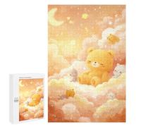 Jigsaw 1000 PCS Cloudy Dreams Cute Bear Illustration Jigsaw Puzzles for Adults Improve Memory Challenging To Complete Christmas Birthday Gifts 1000 PCS