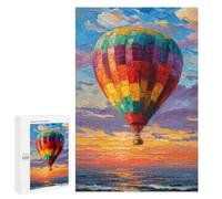 Jigsaw 1000 PCS Colorful Hot Air Balloon Sunset Puzzle For Teenagers Enhance Memory Train Your Brain And Hands Addictive Toys to Cultivate Patience 1000 PCS