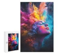 Jigsaw 1000 PCS Colorful Powder Explosion Puzzle For Teenagers Enhance Memory Train Your Brain And Hands Addictive Toys to Cultivate Patience 1000 PCS