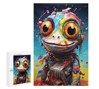 Jigsaw 1000 PCS Colorful Robot Artwork Jigsaw Puzzles for Adults Improve Memory Challenging To Complete Christmas Birthday Gifts 1000 PCS