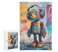 Jigsaw 1000 PCS Colorful Robot Graffiti Art Print Jigsaw Puzzles for Teenagers Improve Memory Educational Challenge Gifts for Friends And Family 1000 PCS