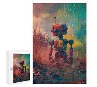 Jigsaw 1000 PCS Colorful Robot in Fantasy Field Jigsaw Puzzles for Teenagers Improve Memory Educational Challenge Gifts for Friends And Family 1000 PCS