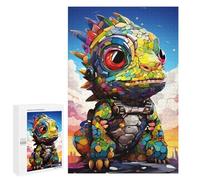 Jigsaw 1000 PCS Colorful Robot Lizard Toy Jigsaw Puzzles for Adults Improve Memory Challenging To Complete Christmas Birthday Gifts 1000 PCS