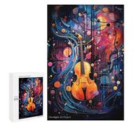 Jigsaw 1000 PCS Colorful Violin Artwork Puzzle For Teenagers Enhance Memory Train Your Brain And Hands Addictive Toys to Cultivate Patience 1000 PCS