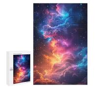 Jigsaw 1000 PCS Cosmic Clouds Wallpaper Jigsaw Puzzles for Adults Improve Memory Challenging To Complete Christmas Birthday Gifts 1000 PCS