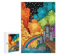 Jigsaw 1000 PCS Fantasy Castle Rainbow Bridge Jigsaw Puzzles for Teenagers Improve Memory Educational Challenge Gifts for Friends And Family 1000 PCS