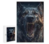 Jigsaw 1000 PCS for Adults Aggressive Wolf Portrait Jigsaw Puzzle Brain Teaser Game Difficult Hard Deal As Gifts for The Whole Family 1000 PCS