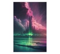 Jigsaw 1000 PCS for Adults Alien Cityscape Reflections Puzzles for Adults Brain Teaser Game Perfect Decoration Help The Brain Exercise 1000 PCS