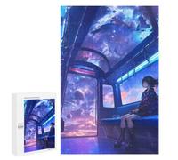 Jigsaw 1000 PCS for Adults Anime Space Fantasy Train Jigsaw Puzzle Brain Teaser Game Difficult Hard Deal As Gifts for The Whole Family 1000 PCS