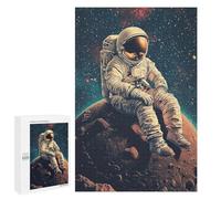 `jigsaw 1000 PCS for Adults Astronaut on Mars Landscape Jigsaws for Adults Puzzle Stress Reliever Challenging To Complete Stress Reduction Gifts 1000 PCS