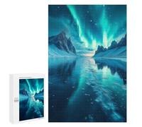 Jigsaw 1000 PCS for Adults Aurora Borealis Over Mountains Adult Jigsaw Puzzle Fun Games Analysis And Logic Unique Birthday And Gifts 1000 PCS