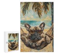 `jigsaw 1000 PCS for Adults Beach Hammock Dog Sunglasses Jigsaws for Adults Puzzle Stress Reliever Challenging To Complete Stress Reduction Gifts 1000 PCS