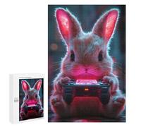 Jigsaw 1000 PCS for Adults Bunny Gamer Jigsaw Puzzle Brain Teaser Game Difficult Hard Deal As Gifts for The Whole Family 1000 PCS