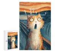 `jigsaw 1000 PCS for Adults Cat's Scream Painting Jigsaws for Adults Puzzle Stress Reliever Challenging To Complete Stress Reduction Gifts 1000 PCS