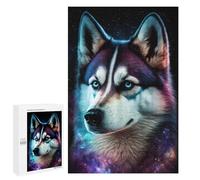 Jigsaw 1000 PCS for Adults Cosmic Husky Portrait-2 Jigsaw Puzzle Brain Teaser Game Difficult Hard Deal As Gifts for The Whole Family 1000 PCS