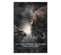 Jigsaw 1000 PCS for Adults Courage Bigger Than Fear Puzzles for Adults Brain Teaser Game Perfect Decoration Help The Brain Exercise 1000 PCS