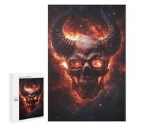 `jigsaw 1000 PCS for Adults Devil Skull Galaxy Art Print Jigsaws for Adults Puzzle Stress Reliever Challenging To Complete Stress Reduction Gifts 1000 PCS