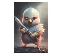 Jigsaw 1000 PCS for Adults Eagle Chick with Sword Puzzles for Adults Brain Teaser Game Perfect Decoration Help The Brain Exercise 1000 PCS