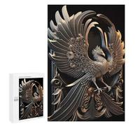 Jigsaw 1000 PCS for Adults Eternal Golden God Phoenix Puzzle for Adults Relaxing Games Analysis And Logic Stress Reduction Gifts 1000 PCS