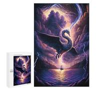 Jigsaw 1000 PCS for Adults Fantasy Swan Storm Artwork Jigsaw Puzzle Brain Teaser Game Difficult Hard Deal As Gifts for The Whole Family 1000 PCS