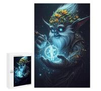 Jigsaw 1000 PCS for Adults Fantasy Wizard Holding Magic Circle Jigsaw Puzzle Brain Teaser Game Difficult Hard Deal As Gifts for The Whole Family 1000 PCS