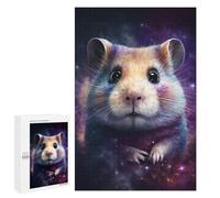 Jigsaw 1000 PCS for Adults Galactic Hamster Art Print -1 Jigsaw Puzzle Brain Teaser Game Difficult Hard Deal As Gifts for The Whole Family 1000 PCS