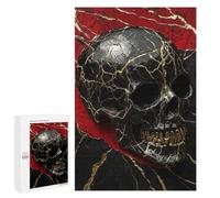 `jigsaw 1000 PCS for Adults Gothic Skull Decorative Wall Art Jigsaws for Adults Puzzle Stress Reliever Challenging To Complete Stress Reduction Gifts 1000 PCS