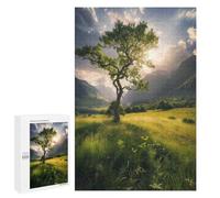Jigsaw 1000 PCS for Adults Lone Tree at Dawn Adult Jigsaw Puzzle Fun Games Analysis And Logic Unique Birthday And Gifts 1000 PCS