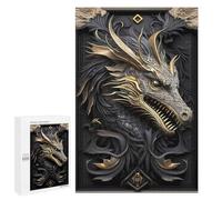 Jigsaw 1000 PCS for Adults Majestic Golden Dragon Puzzle for Adults Relaxing Games Analysis And Logic Stress Reduction Gifts 1000 PCS