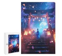 Jigsaw 1000 PCS for Adults Moonlit Geisha Torii Gate Adult Jigsaw Puzzle Fun Games Analysis And Logic Unique Birthday And Gifts 1000 PCS