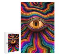 `jigsaw 1000 PCS for Adults Psychedelic Eye Art Print-3 Jigsaws for Adults Puzzle Stress Reliever Challenging To Complete Stress Reduction Gifts 1000 PCS