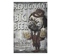 Jigsaw 1000 PCS for Adults Retro Craft Beer Pug Puzzles for Adults Brain Teaser Game Perfect Decoration Help The Brain Exercise 1000 PCS