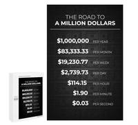 Jigsaw 1000 PCS for Adults Road to A Million Dollars Jigsaw Puzzle Brain Teaser Game Difficult Hard Deal As Gifts for The Whole Family 1000 PCS