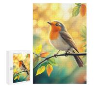 Jigsaw 1000 PCS for Adults Robin Bird Art Jigsaw Puzzle Brain Teaser Game Difficult Hard Deal As Gifts for The Whole Family 1000 PCS