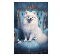 Jigsaw 1000 PCS for Adults Royal Pomeranian Throne Puzzles for Adults Brain Teaser Game Perfect Decoration Help The Brain Exercise 1000 PCS