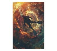 Jigsaw 1000 PCS for Adults Scuba Diver In Nebula Puzzles for Adults Brain Teaser Game Perfect Decoration Help The Brain Exercise 1000 PCS