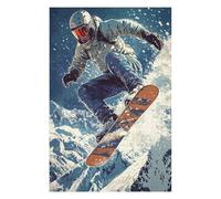 Jigsaw 1000 PCS for Adults Snowboarder in Flight Puzzles for Adults Brain Teaser Game Perfect Decoration Help The Brain Exercise 1000 PCS