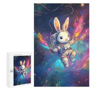 `jigsaw 1000 PCS for Adults Space Bunny Adventure Jigsaws for Adults Puzzle Stress Reliever Challenging To Complete Stress Reduction Gifts 1000 PCS