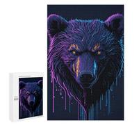 Jigsaw 1000 PCS for Adults Splash Bear Dripping Adult Jigsaw Puzzle Fun Games Analysis And Logic Unique Birthday And Gifts 1000 PCS