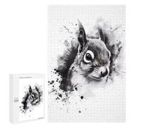 Jigsaw 1000 PCS for Adults Squirrel Watercolor Adult Jigsaw Puzzle Fun Games Analysis And Logic Unique Birthday And Gifts 1000 PCS