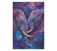 Jigsaw 1000 PCS for Adults Two Elephants In Love Puzzles for Adults Brain Teaser Game Perfect Decoration Help The Brain Exercise 1000 PCS