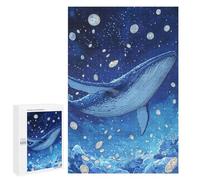 `jigsaw 1000 PCS for Adults Whale Swimming in Starry Ocean Jigsaws for Adults Puzzle Stress Reliever Challenging To Complete Stress Reduction Gifts 1000 PCS