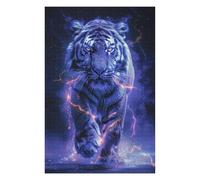 Jigsaw 1000 PCS for Adults White Tiger Space Animal Puzzles for Adults Brain Teaser Game Perfect Decoration Help The Brain Exercise 1000 PCS