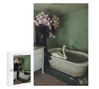 Jigsaw 1000 PCS for Adults Wolf And Swan in Bathroom Jigsaw Puzzle Brain Teaser Game Difficult Hard Deal As Gifts for The Whole Family 1000 PCS