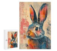 Jigsaw 1000 PCS for Teenagers Abstract Rabbit Art Print Puzzles for Teenagers Analysis And Logic Train Your Brain And Hands Unique Challenge Game 1000 PCS