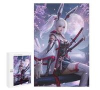 Jigsaw 1000 PCS for Teenagers Anime Bunny Warrior with Swords Puzzle For Teenagers Difficult Hard Fun Activities at Home Addictive Toys to Cultivate Patience 1000 PCS